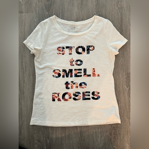 Talbots Tops - Talbots, Stop To Smell the Roses tee, size Medium - EUC